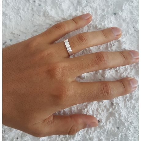 Fede nuziale Uomo in Oro bianco 18ct | Con te