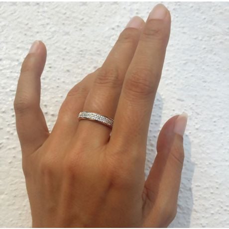 Fede Donna - Oro rosa 6.50gr - Diamanti 0.653ct