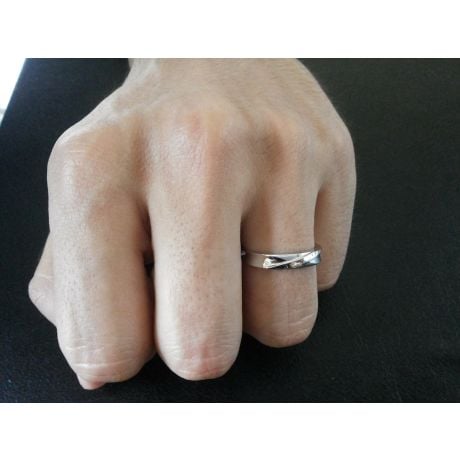 Fede Nuziale Uomo Marshal - Platino e Diamanti VS/G