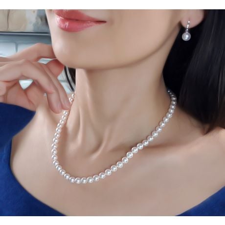 Collana di perle Akoya Giappone bianche - 6.5/7mm, GEMMA / HANADAMA