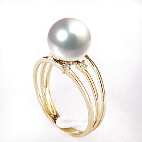Anello Blossom - Oro Giallo e Perla Akoya Giappone