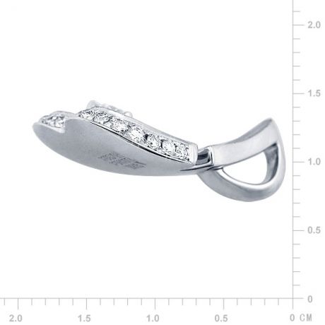 Ciondolo - Oro bianco 3.45gr - Diamanti 0.230ct