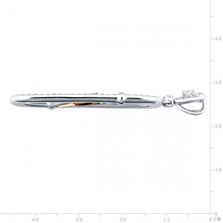 Ciondolo - Due Ori 2.74gr - Diamanti 0.500ct