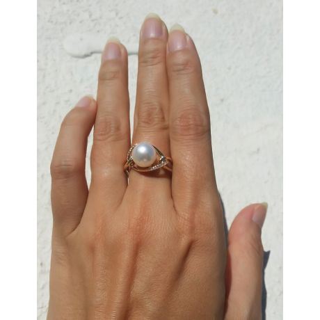 Anello À l'Unisson - Oro Giallo, Perla d'Acqua Dolce
