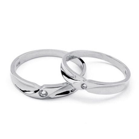 Fede Nuziale Donna Judy - Platino e Diamante VS/G