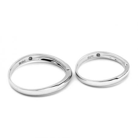 Fede Nuziale per Donna Birdy - Fedina Oro Bianco & Diamante