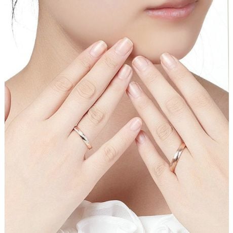 Fedi Nuziali Aurélia & Quinto - Oro Rosa 18kt e Diamanti