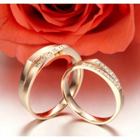 Fede Alfonso in Oro rosa 18ct. Diamanti
