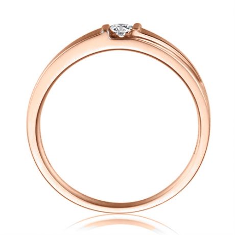 Fede Nuziale da Uomo Barbey - Oro Rosa, Diamante
