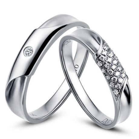 Fede Nuziale Platino & Diamante. Fedina Uomo | Lucas
