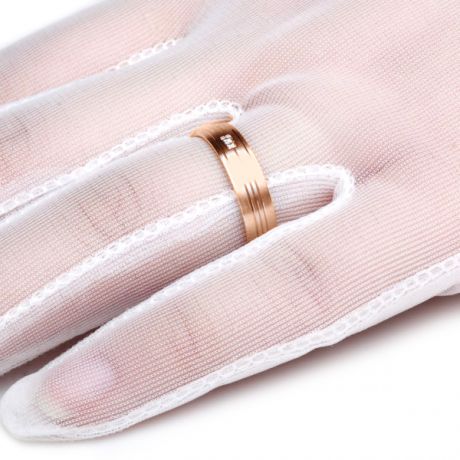 Fede nuziale per Donna. Oro rosa e Diamanti incastonati | Une vie avec toi