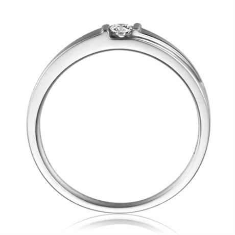 Fede Nuziale da Uomo Barbey - Oro Bianco, Diamante
