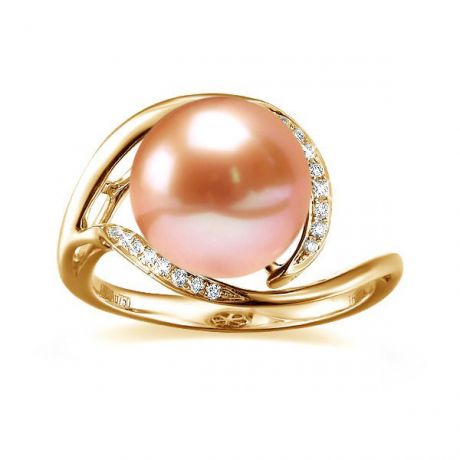 Anello Antalya - Oro Giallo, Perla d'Acqua Dolce Rosa