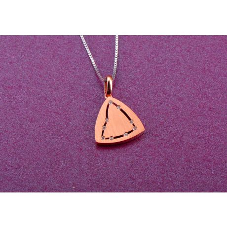 Ciondolo astrologico - Costellazione del capricorno - Oro rosa, diamanti