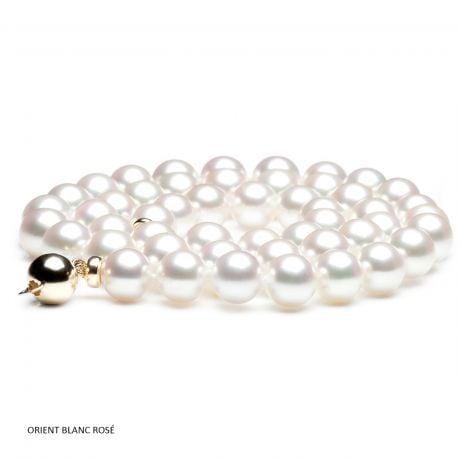 Collana di perle Akoya bianche. 7/7.5 mm, qualità AAA