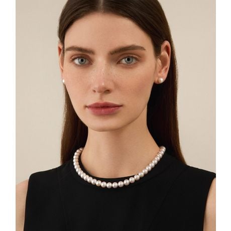 Collana Nara - Perle Bianche Akoya - 8/8.5mm, GEMMA / HANADAMA