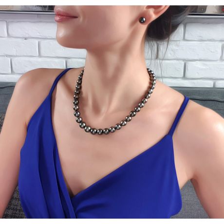 Collana Le Bon - Perle Coltivate Nere di Tahiti oro giallo