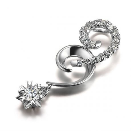 Ciondolo 99 - Oro bianco - Diamanti 0.300ct