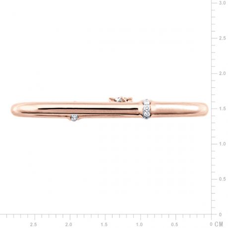 Ciondolo - Oro rosa 2.1gr - Diamanti 0.130ct
