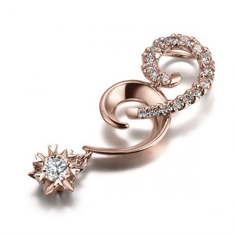 Ciondolo 99 - Oro rosa - Diamanti 0.300ct