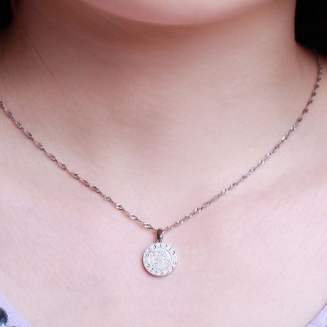 Ciondolo Scorpio Oro bianco. Signe du scorpion. Zodiaque
