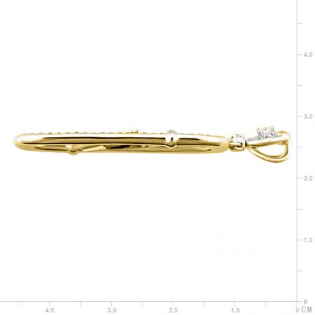 Ciondolo - Oro giallo 2.74gr - Diamanti 0.500ct
