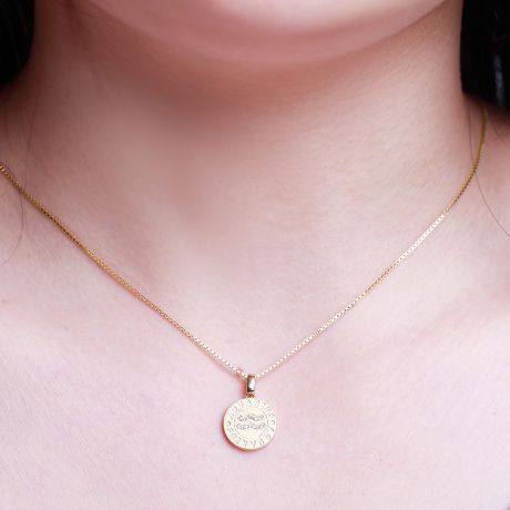 Ciondolo Aquarius Oro giallo. Signe du verseau. Zodiaque