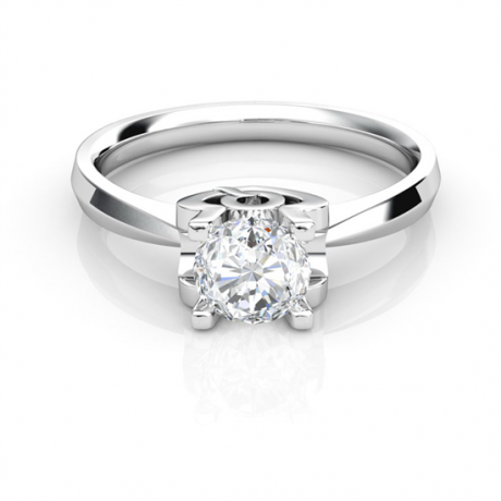 Anello iniziale - Lettera Q - Diamante, platino | Gemperles
