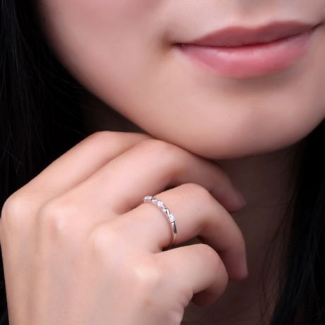 Anello Boann originale oro bianco - Ondulations entrecoupées