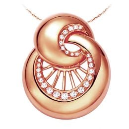 Ciondolo - Oro rosa 5.10gr - Diamanti 0,260ct