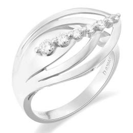Anello di fidanzamento - Anello in oro bianco 18 carati - Diamanti 0.204ct