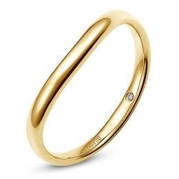 Fede Nuziale per Uomo - Oro giallo & Diamante | LLoyd