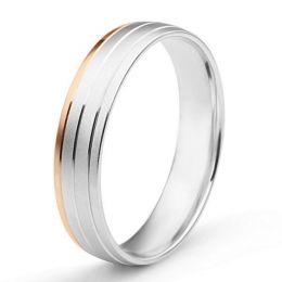 Fede Uomo - 2 Ori 5.50gr oro bianco e rosa