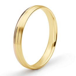 Fede Nuziale Gary per Uomo - Fascia Oro Giallo e Rosa 18kt