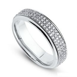 Fede Donna - Oro bianco 5.60 - Diamanti 0.653ct
