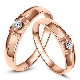 Fedi Nuziali Constance & Schubert - Oro Rosa e Diamante