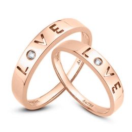 Fedi Nuziali Love for Ever & Essential - Oro Rosa e Diamante