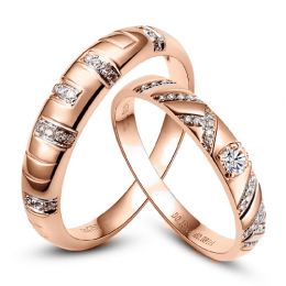 Fedi Nuziali Toi et Moi - Oro Rosa e Diamanti
