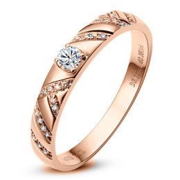 Fede Nuziale Toi et Moi - Oro Rosa e Diamanti
