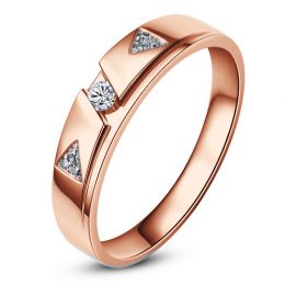 Fede Nuziale da Donna Adèle - Oro Rosa e Diamanti
