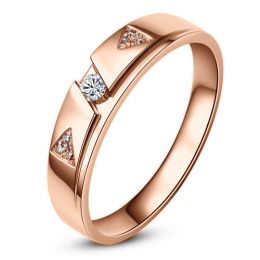 Fede Nuziale da Uomo Holden - Oro Rosa e Diamanti