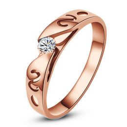 Fede Nuziale da Donna Monroe - Oro Rosa e Diamanti