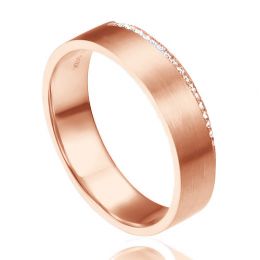 Fede Nuziale Clizia - Oro Rosa Spazzolato