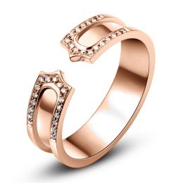 Fede Nuziale da Uomo Sinatra - Oro Rosa 18kt, Diamanti