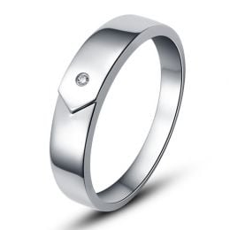 Fede Uomo - Oro bianco 4.06gr - Diamante 0.010ct