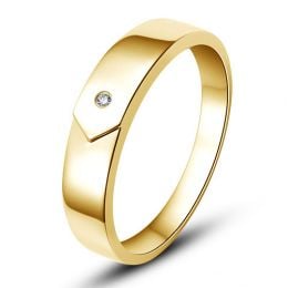 Fede Uomo - Oro giallo 4.06gr - Diamante 0.010ct