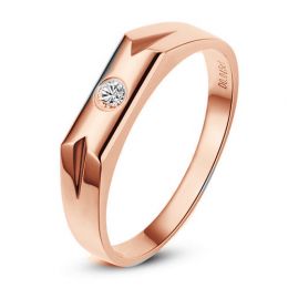 Fede Donna - Oro rosa 2.06gr - Diamante 0.032ct