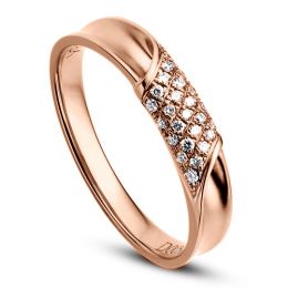 Fede Nuziale Donna Chloé - Fedina Oro Rosa & Diamanti
