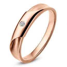 Fede Nuziale Donna Lucas - Fedina Oro Rosa & Diamanti