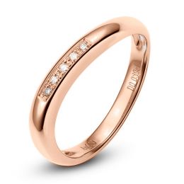 Fede Donna - Oro rosa 2.12gr - Diamanti 0.040ct